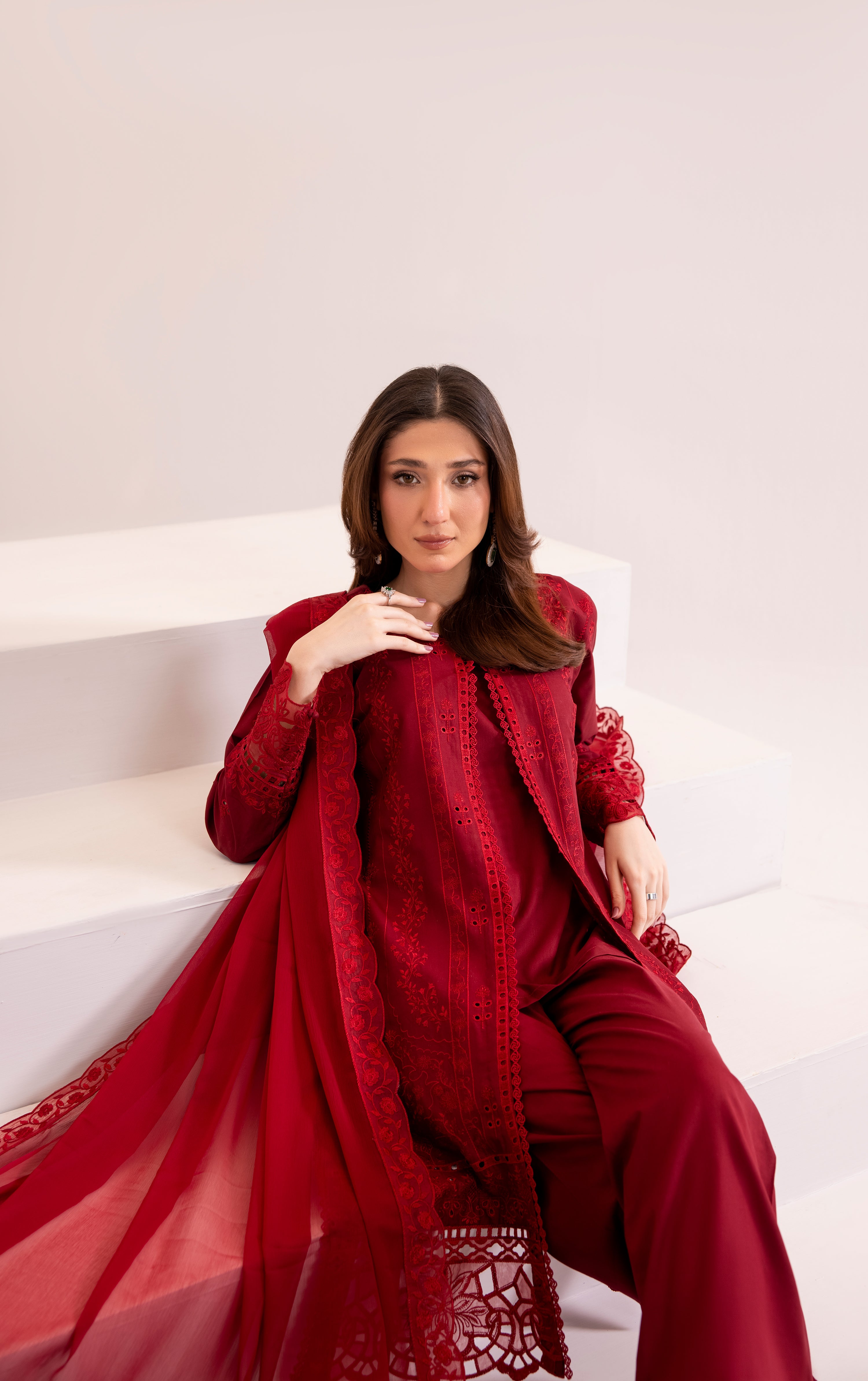 Cherry Embroidered 3Pc