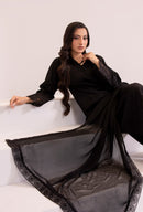 Jet Black Embroidered 3Pc