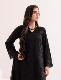 Jet Black Embroidered 3Pc
