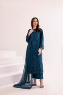 Turquoise Embroidered 3Pc