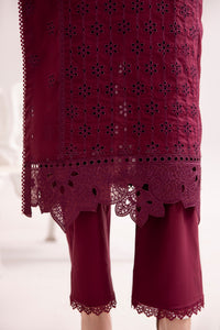 Burgundy Embroidered 3Pc