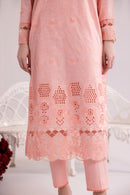 Peachy Pink Embroidered 3Pc